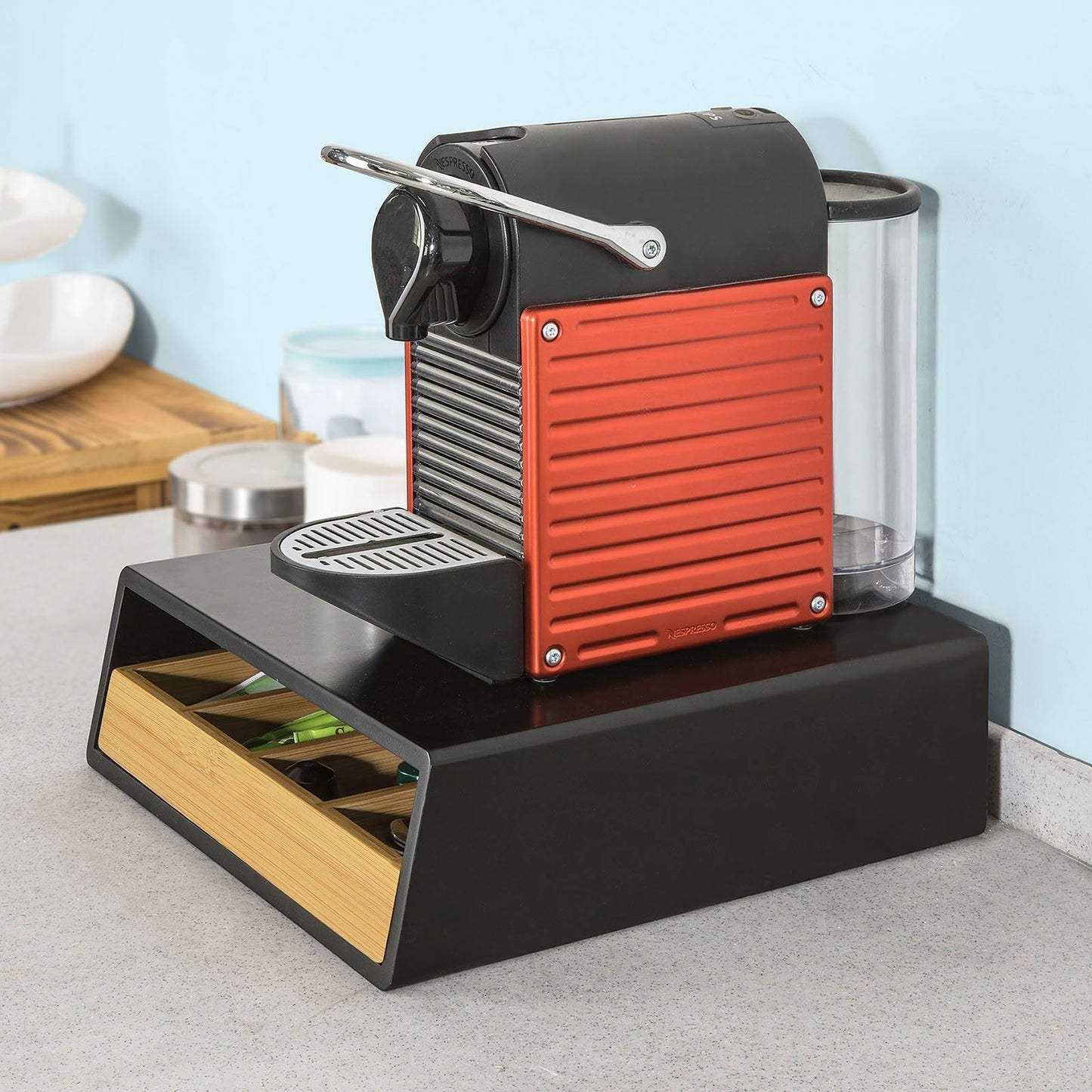 SoBuy Koffiecapsule houder - Ladekast - Zwart
