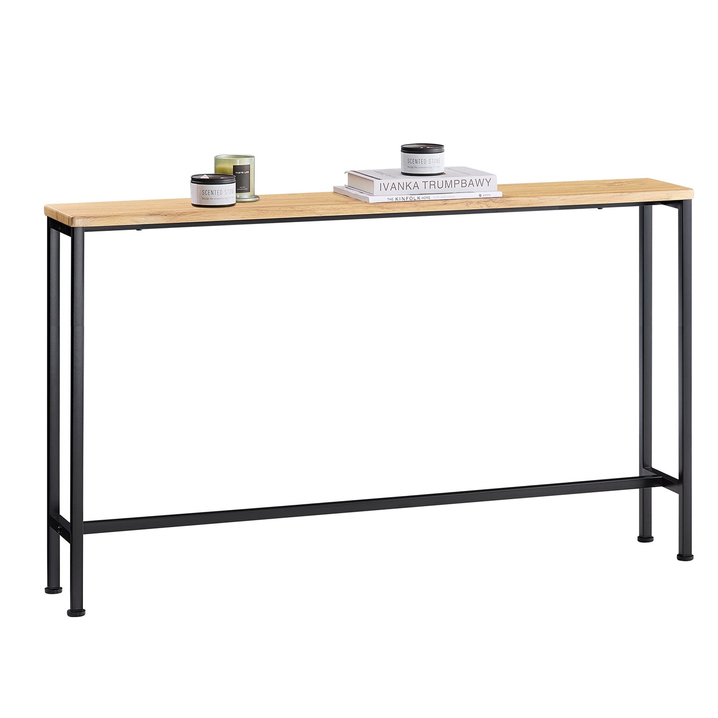 SoBuy Consoletafel FSB19-L-E - Metalen Frame - MDF Hout - 120 x 20 x 80 cm