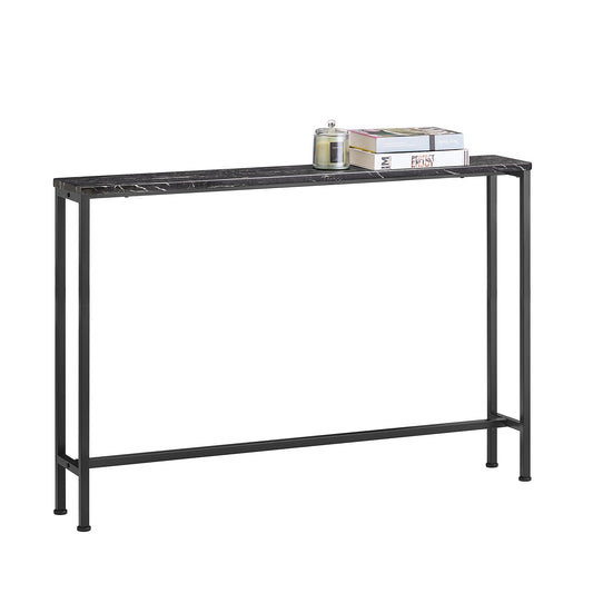 SoBuy FSB19-XL-SCH Zwarte Consoletafel met MDF Blad en IJzeren Frame – 120 x 20 x 80 cm