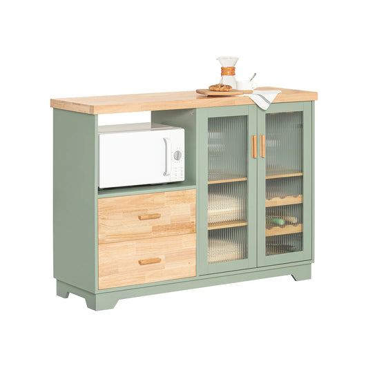 SoBuy Keukeneiland - FSB81-GR - Eikenhout & MDF - Max. 80kg - 120x40x90 - Groen