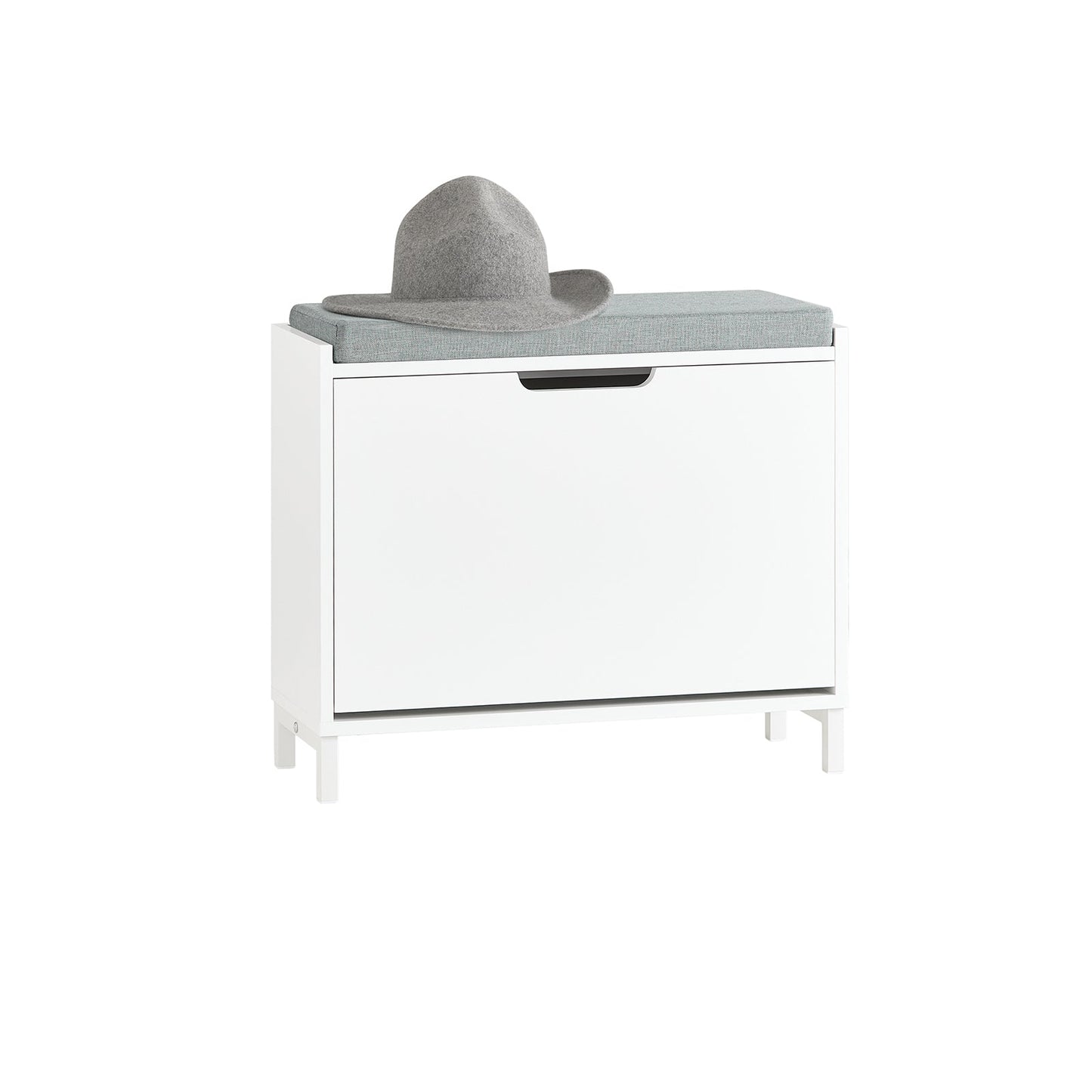 Sobuy Schoenenbank met opbergruimte en kussen – Wit – 60 x 24 x 52 cm – SoBuy FSR151-K-W