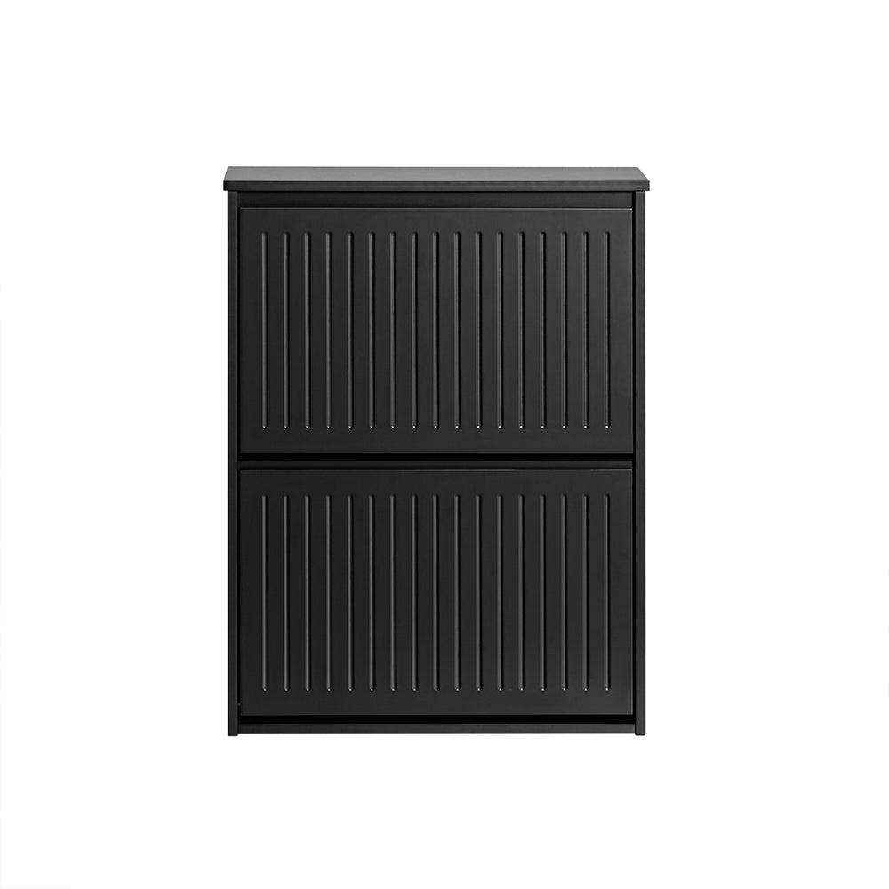 SoBuy FSR165-K-SCH Schoenenkast met 2 Flappen, Schoenenrek, Gangkast, Opbergkast
