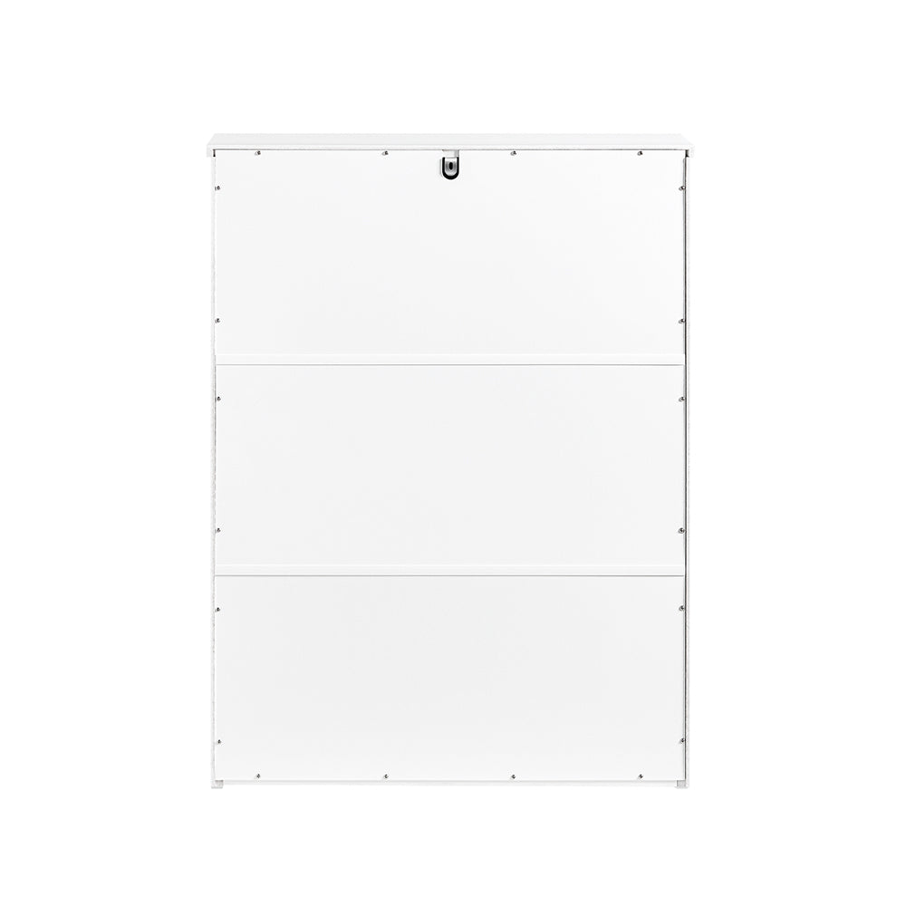 SoBuy Schoenenkast FSR165-K-W - 2 Kleppen - 26 x 61 x 81 cm - Wit