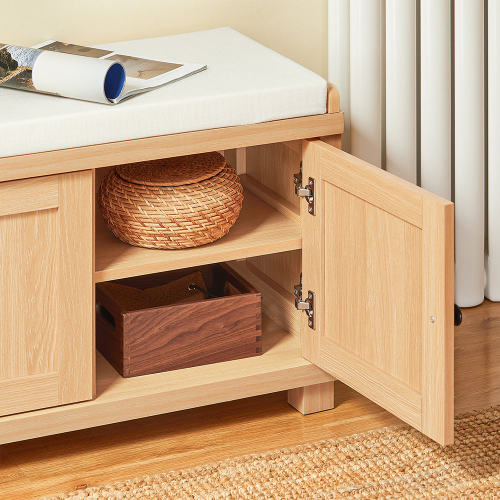 SoBuy FSR188-N Schoenenbank – Comfortabele Zitbank met Opbergruimte voor Hal of Slaapkamer (104 x 35 x 47 cm)