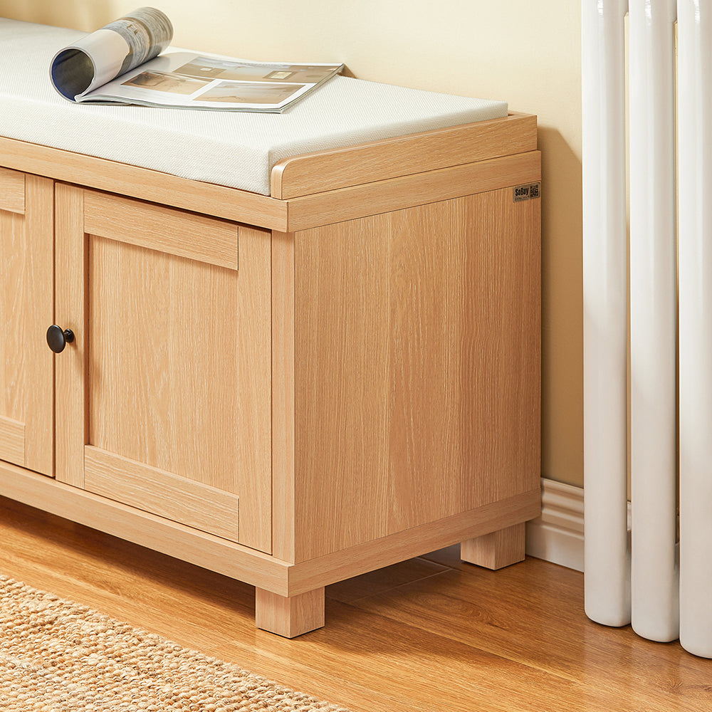 SoBuy FSR188-N Schoenenbank – Comfortabele Zitbank met Opbergruimte voor Hal of Slaapkamer (104 x 35 x 47 cm)