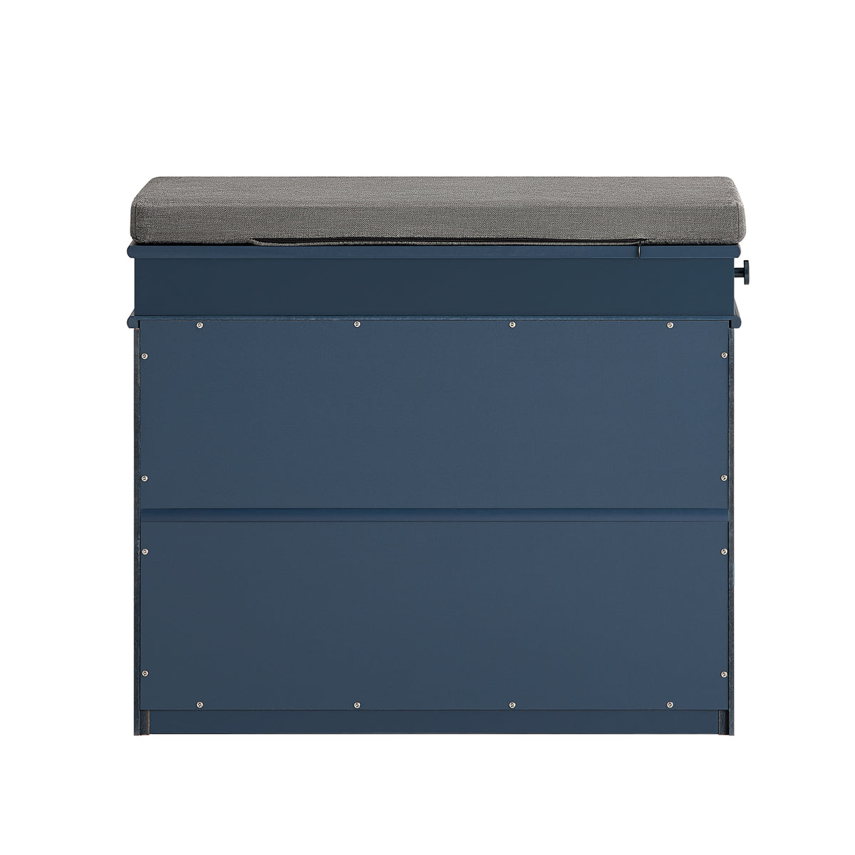 SoBuy Schoenenkast met Zitkussen en Opbergruimte - Blauw - 60 x 24 x 52 cm