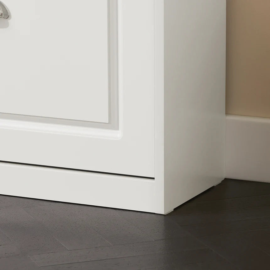 SoBuy – Schoenbank Schoenenkast – 60 x 24 x 51 cm – Voorzien Van Gecapitonneerde Zitting En Verborgen Opbergruimte En E1 MDF Constructie – Voor Gang En Slaapkamer – Wit Hout