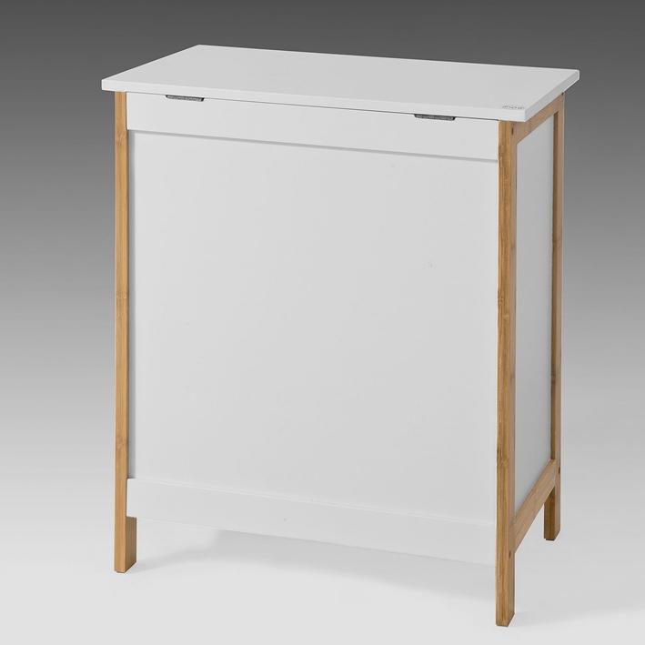 SoBuy Wasmand - wit - 50x30x60 cm