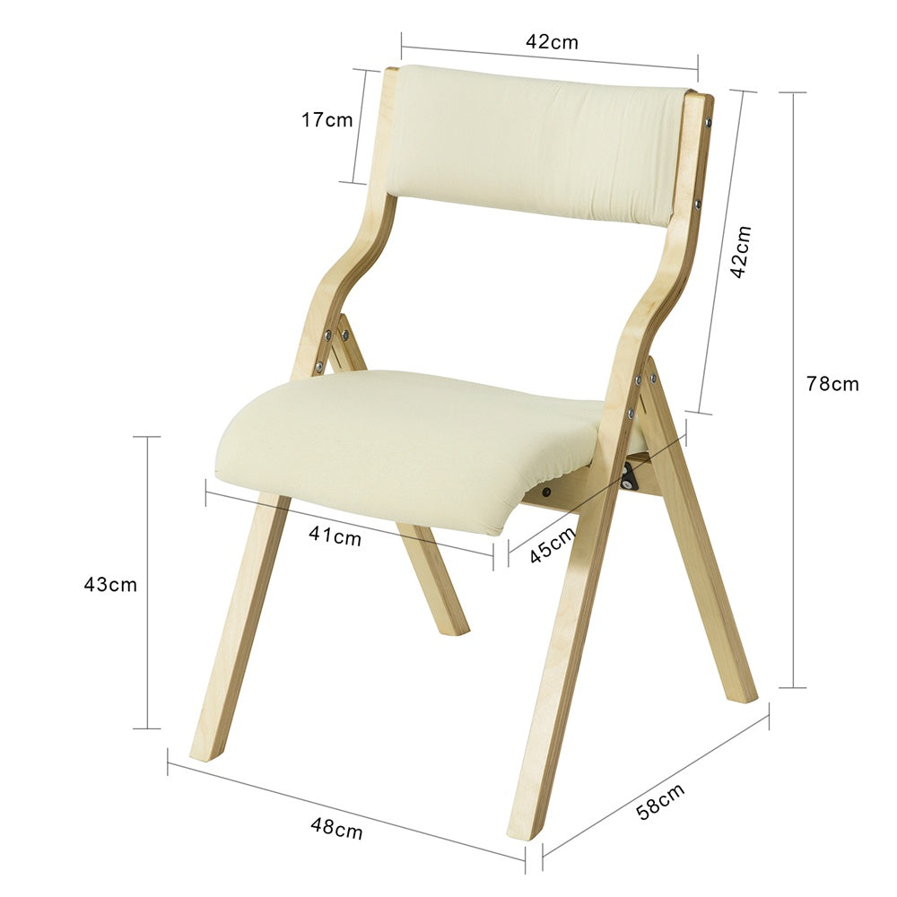 SoBuy Klapstoel comfortbal - Met zacht kussen - Max. 90 kg - Wit
