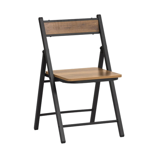 SoBuy Klapstoel - Modern - Industrieel - Max. 150 kg - Bruin / Zwart