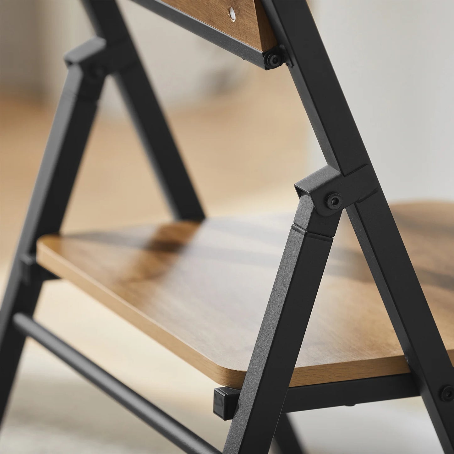 SoBuy Klapstoel - Modern - Industrieel - Max. 150 kg - Bruin / Zwart