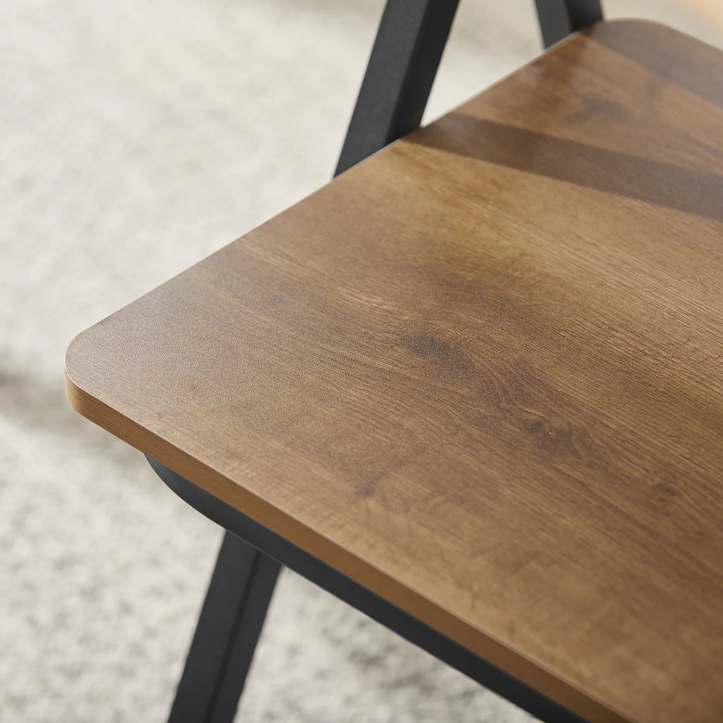 SoBuy Klapstoel - Modern - Industrieel - Max. 150 kg - Bruin / Zwart