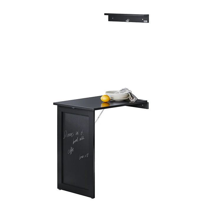 SoBuy - Wandtafel Met Bord - Opklapbare Tafel - Eettafel - Memobord - Lichtgrijs - FWT20-SCH
