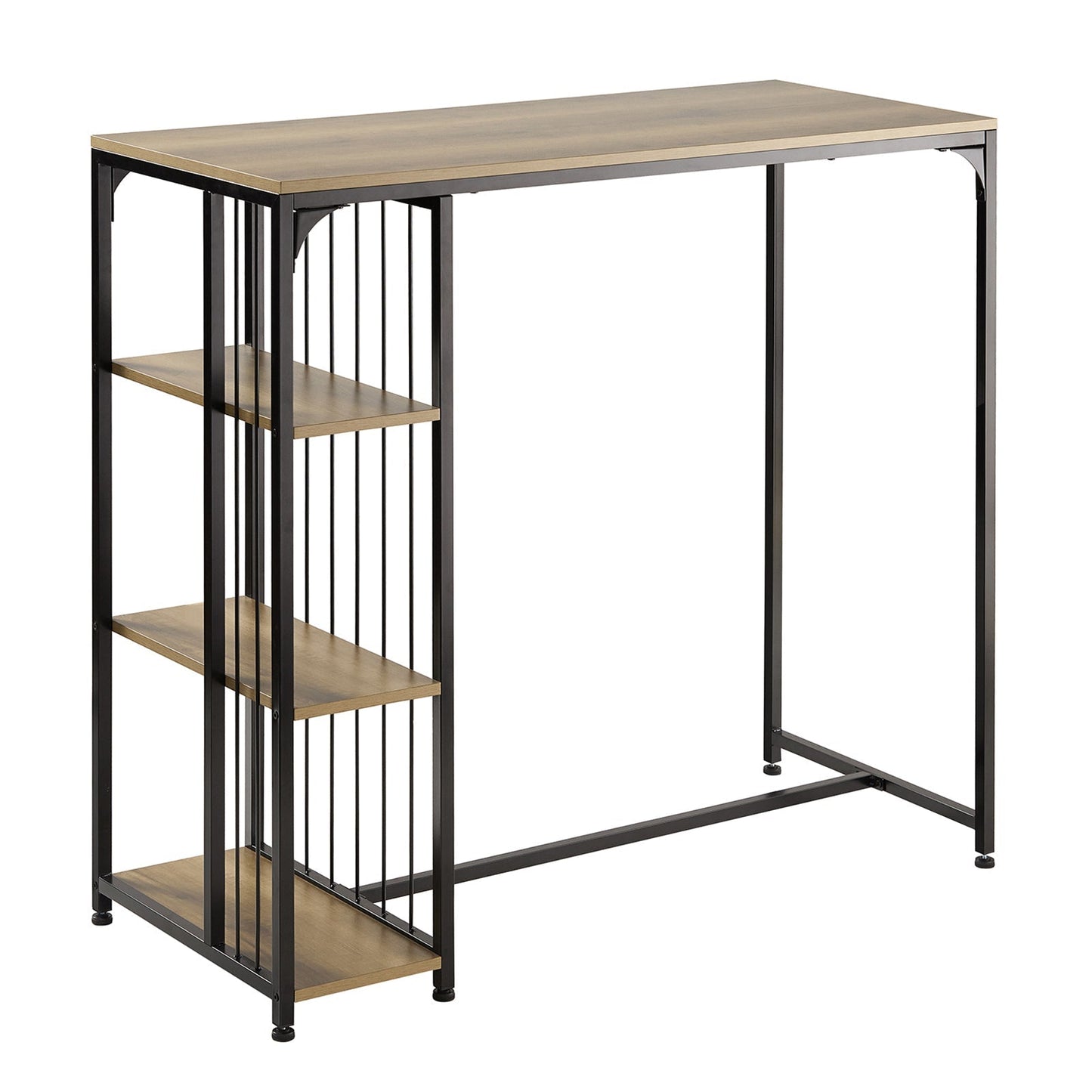 SoBuy Hoge Eettafel FWT84-PF - 3 Planken - 115 x 50 x 107 cm - Industrieel