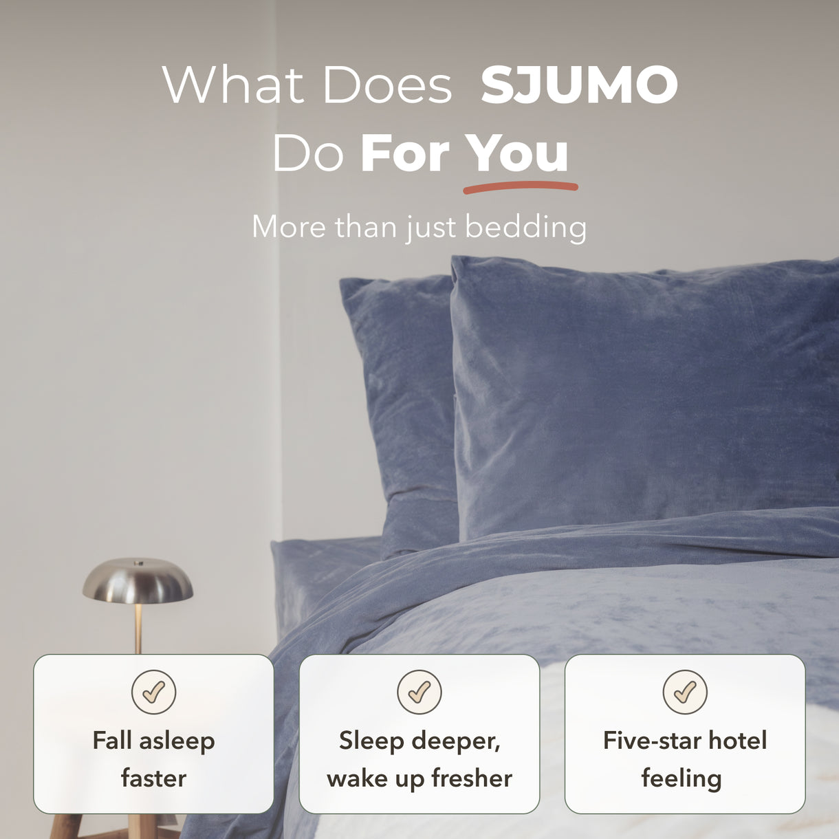 Sjumo Splittopper Hoeslaken - Silky Smooth - 180 x 200/210 cm - Faded Blue