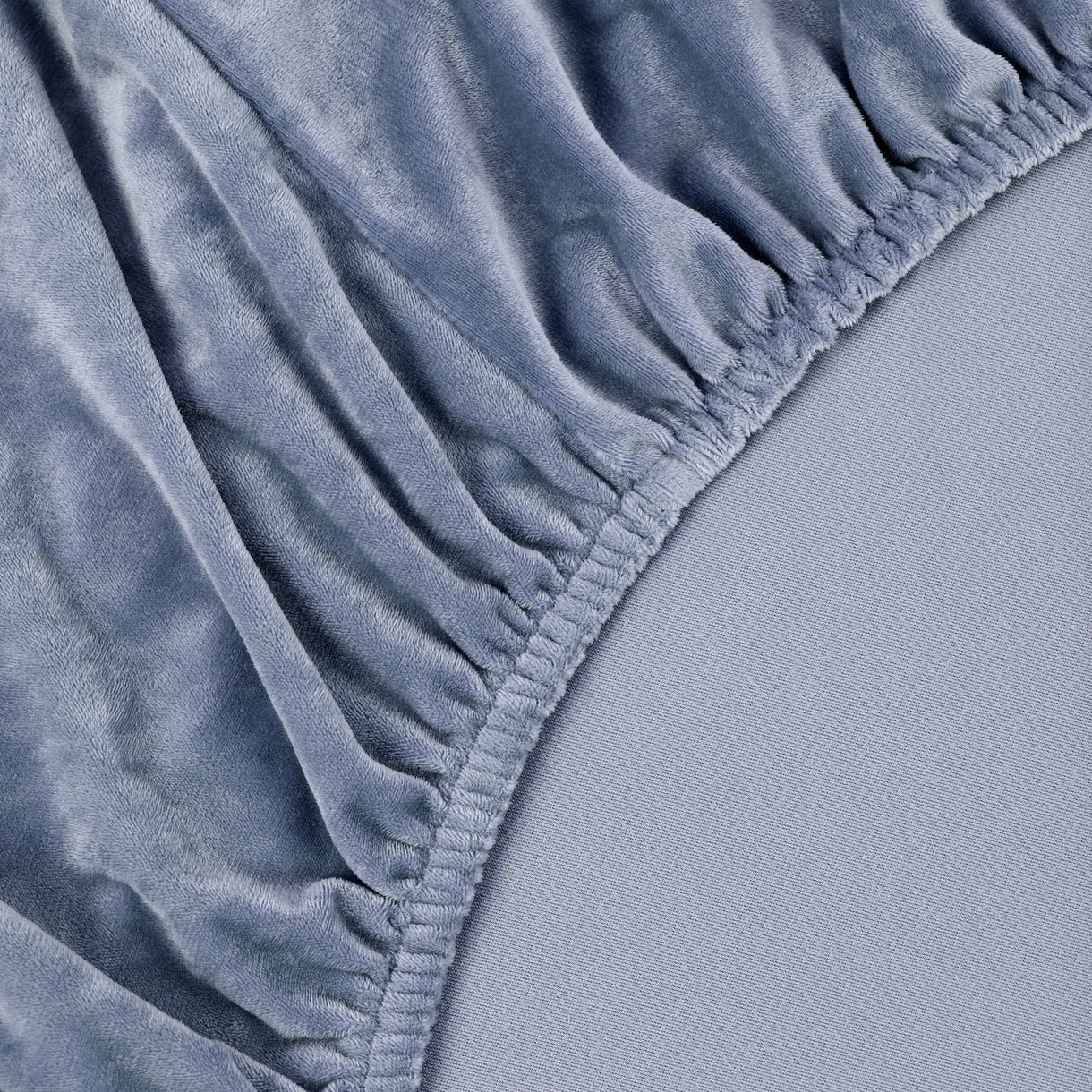 Sjumo Splittopper Hoeslaken - Silky Smooth - 180 x 200/210 cm - Faded Blue