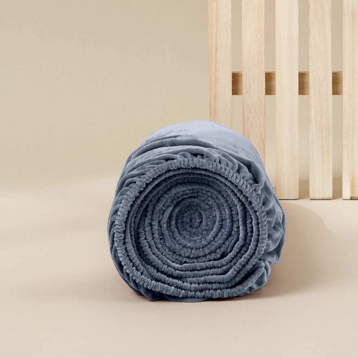 Sjumo Splittopper Hoeslaken - Silky Smooth - 180 x 200/210 cm - Faded Blue