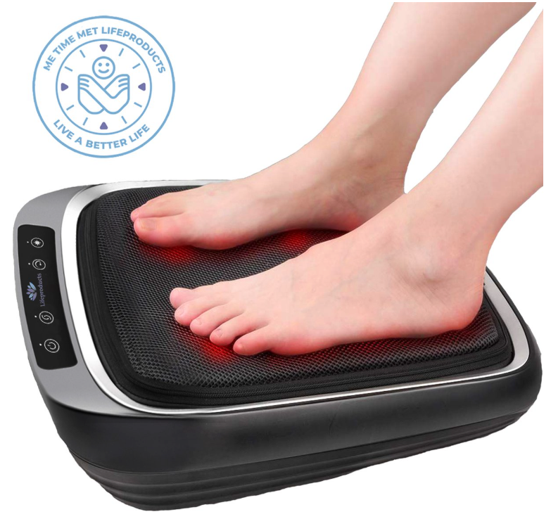 Shiatsu Voetmassage Apparaat - 3 Snelheidsstanden - Warmtefunctie - Afneembare Hoes - Zwart