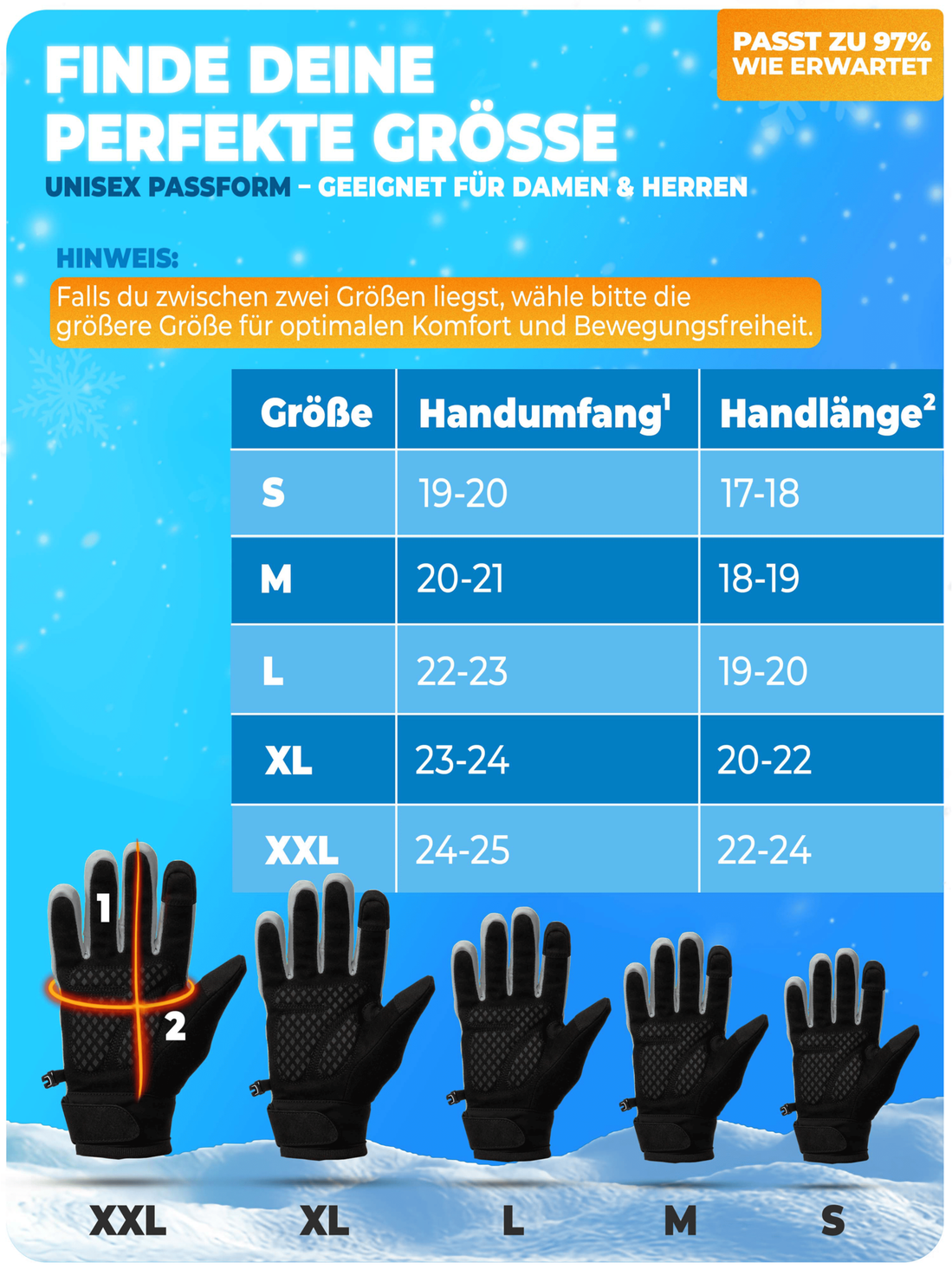 MiVelo Winterhandschoenen – Thermo-Fleece & 3M – Winddicht, Waterdicht, Touchscreen & Antislip – Volledig Reflecterend – Maat XL