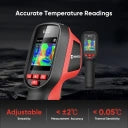 HIKMICRO Warmtebeeldcamera E02 – Voorzien Van Superir-technologie En Ingebouwde Interface En Vier Kleurenpaletten – Voor Radiometrische Beeldanalyse En Inspectie – Zwart Kunststof – 6 x 3 x 2 cm