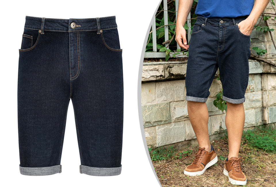 Milanoro - XL - Denim shorts - Heren - Donkerblauw