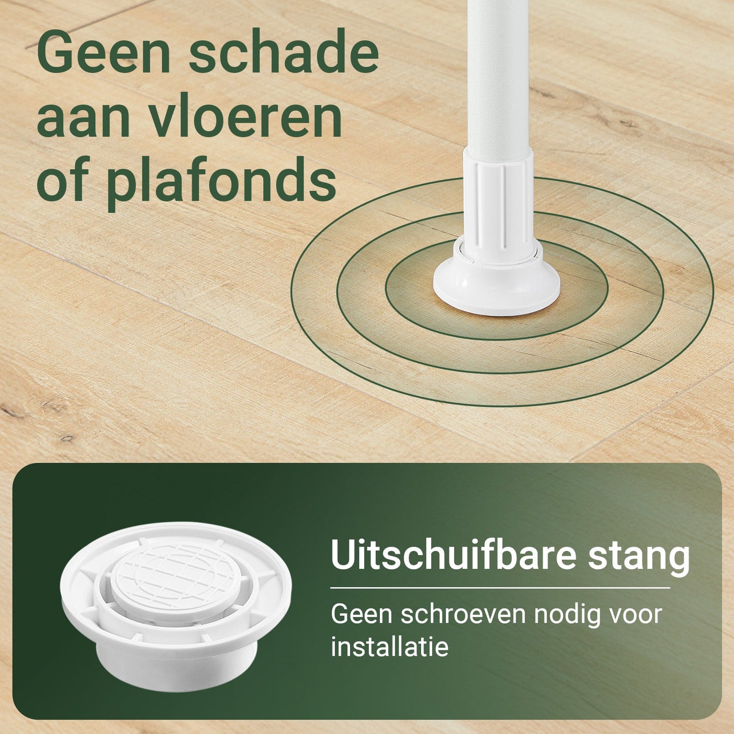 SoBuy KLS03-II-W Stevige uitschuifbare kledingstang - Verstelbaar 124–226 × 200–295 cm - Wit
