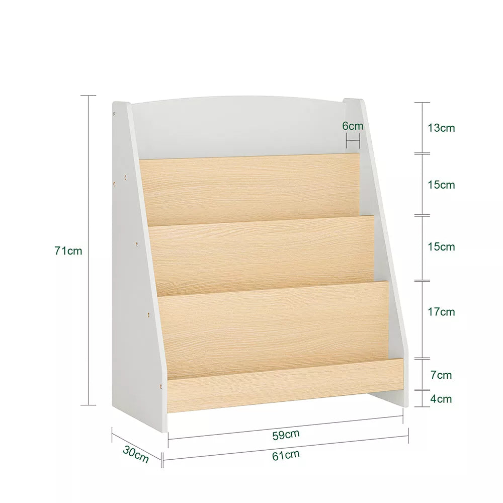 SoBuy Boekenkast - KMB106-HG - MDF - Max. 8kg - 60x30x70cm - Wit