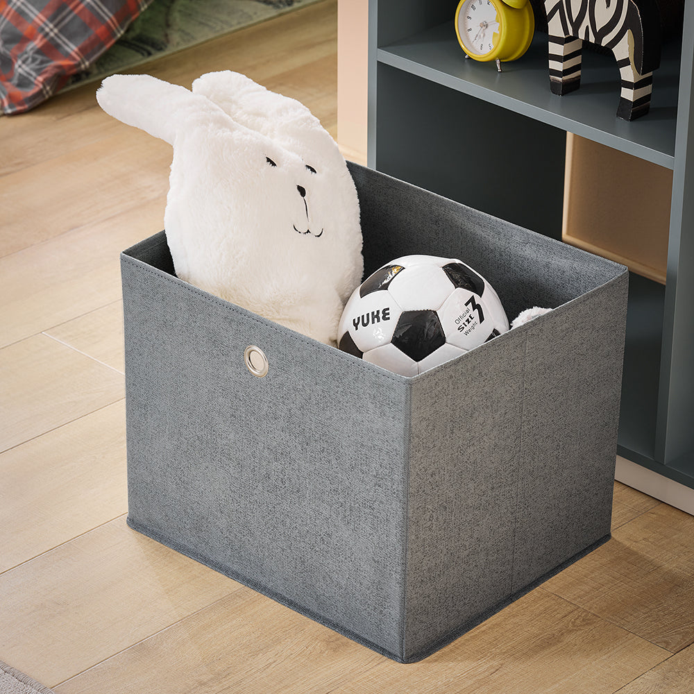 SoBuy KMB40-HG Kindergarderobe 97x35x108 cm Grijs – Kinderkapstok met 3 Haken, Opbergplanken en Mandje