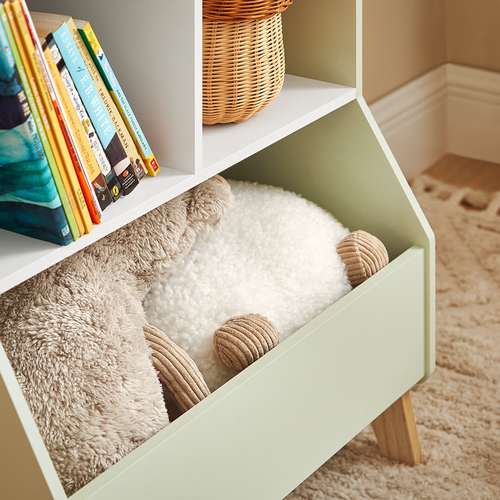SoBuy Boekenkast - KMB90-GR - voor Kinderen - 60 cm x 36 cm x 89 cm - Groen