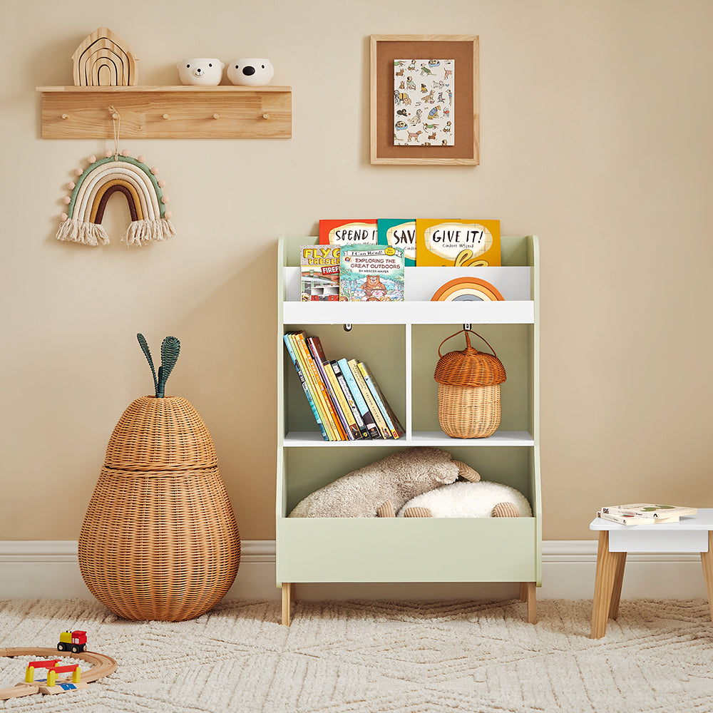 SoBuy Boekenkast - KMB90-GR - voor Kinderen - 60 cm x 36 cm x 89 cm - Groen