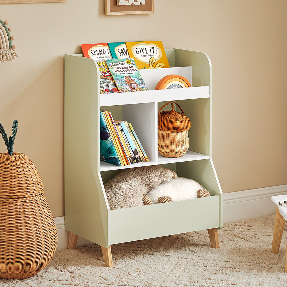 SoBuy Boekenkast - KMB90-GR - voor Kinderen - 60 cm x 36 cm x 89 cm - Groen