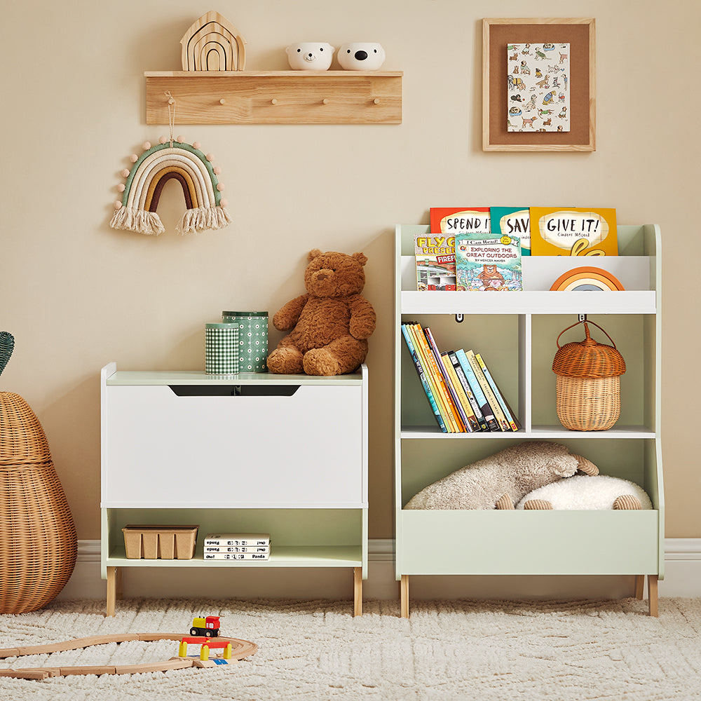SoBuy Boekenkast - KMB90-GR - voor Kinderen - 60 cm x 36 cm x 89 cm - Groen
