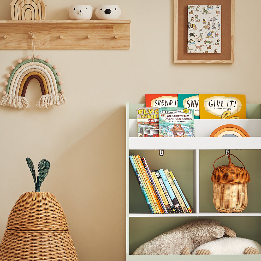 SoBuy Boekenkast - KMB90-GR - voor Kinderen - 60 cm x 36 cm x 89 cm - Groen