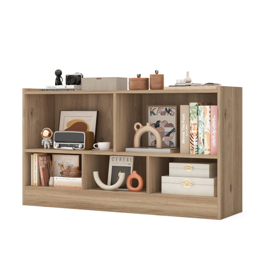 COAST Kinderboekenkast met 2 Planken en 5 Kubussen - hout - bruin