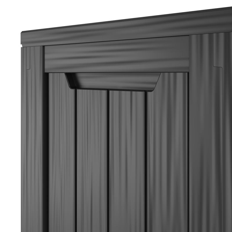 LifeGoods Kussenbox S – 300L – Kunststof – Weerbestendig & Luxe Gasveer – Zwart