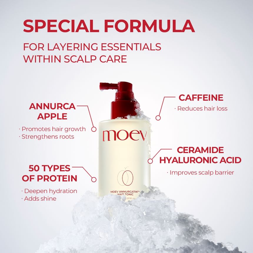 MOEV Annurcatin Hair Tonic 150ml – Hydrateert & Versterkt Haar – Fris Appelgeur