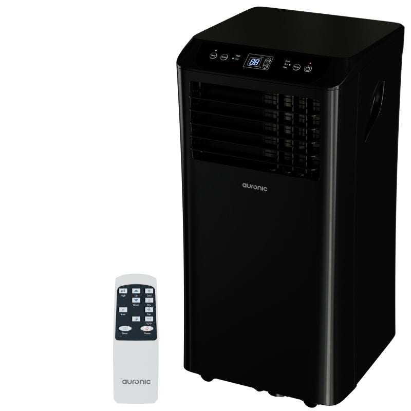 Auronic Mobiele Airco - 10000 BTU - Zwart - 70x35x34,8 cm – Koelen, Ventileren en Ontvochtigen