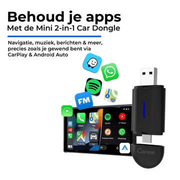 Carme Mini 2-in-1 Car Dongle Voor iPhone & Android