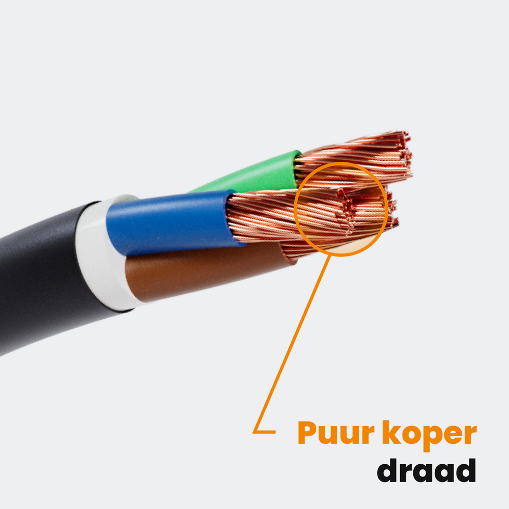 Moovv Stroomkabel – 3 Meter – Puur Koperdraad – Universeel voor Moovv Loopbanden