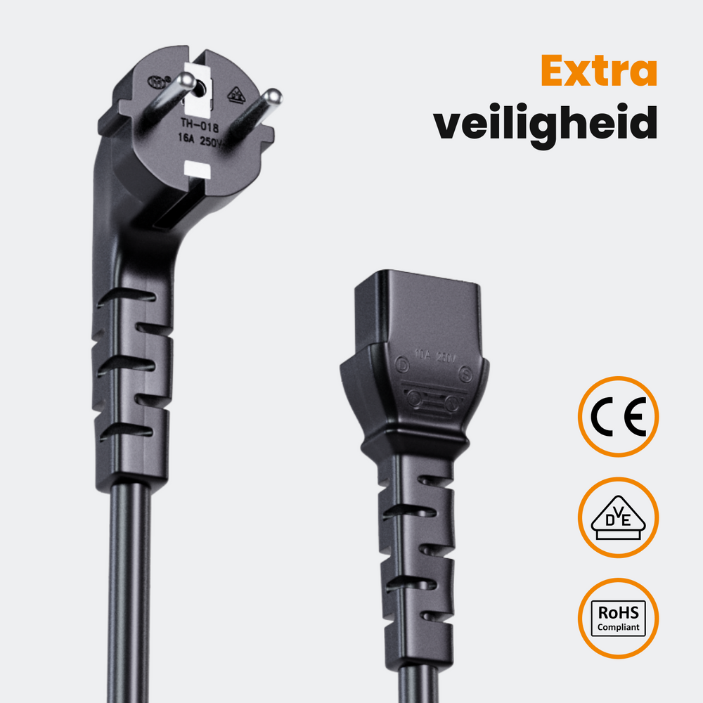 Moovv Stroomkabel – 3 Meter – Puur Koperdraad – Universeel voor Moovv Loopbanden