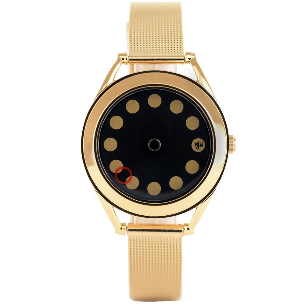 Mr Jones Cyclops Deluxe Watch - dameshorloge - goud - 37 mm - roestvrij staal mesh