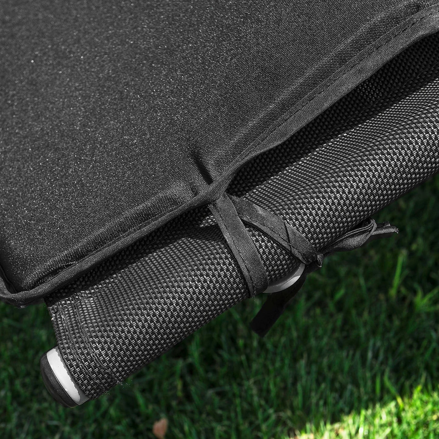 Sobuy schommelstoel OGS28 – ergonomische ligstoel - 143×57×85 cm - zwart