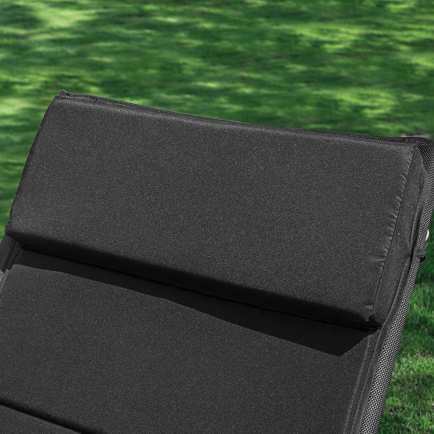 Sobuy schommelstoel OGS28 – ergonomische ligstoel - 143×57×85 cm - zwart