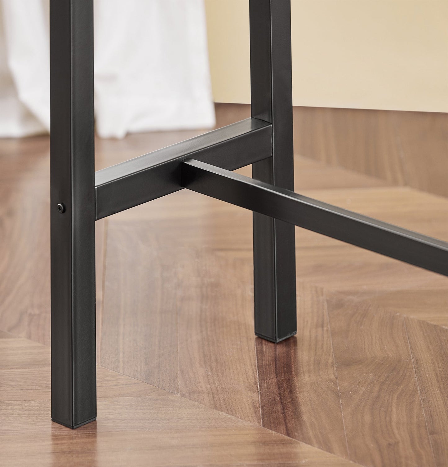 SoBuy Bartafel met 4 Krukken - Max. 150 kg - Industrieel - 120 x 40 x 100 cm - Bruin / Zwart