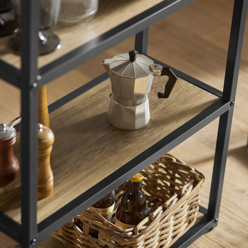 SoBuy OGT43-F Keukentafelset - Bruin Hoge Bartafel met Krukken