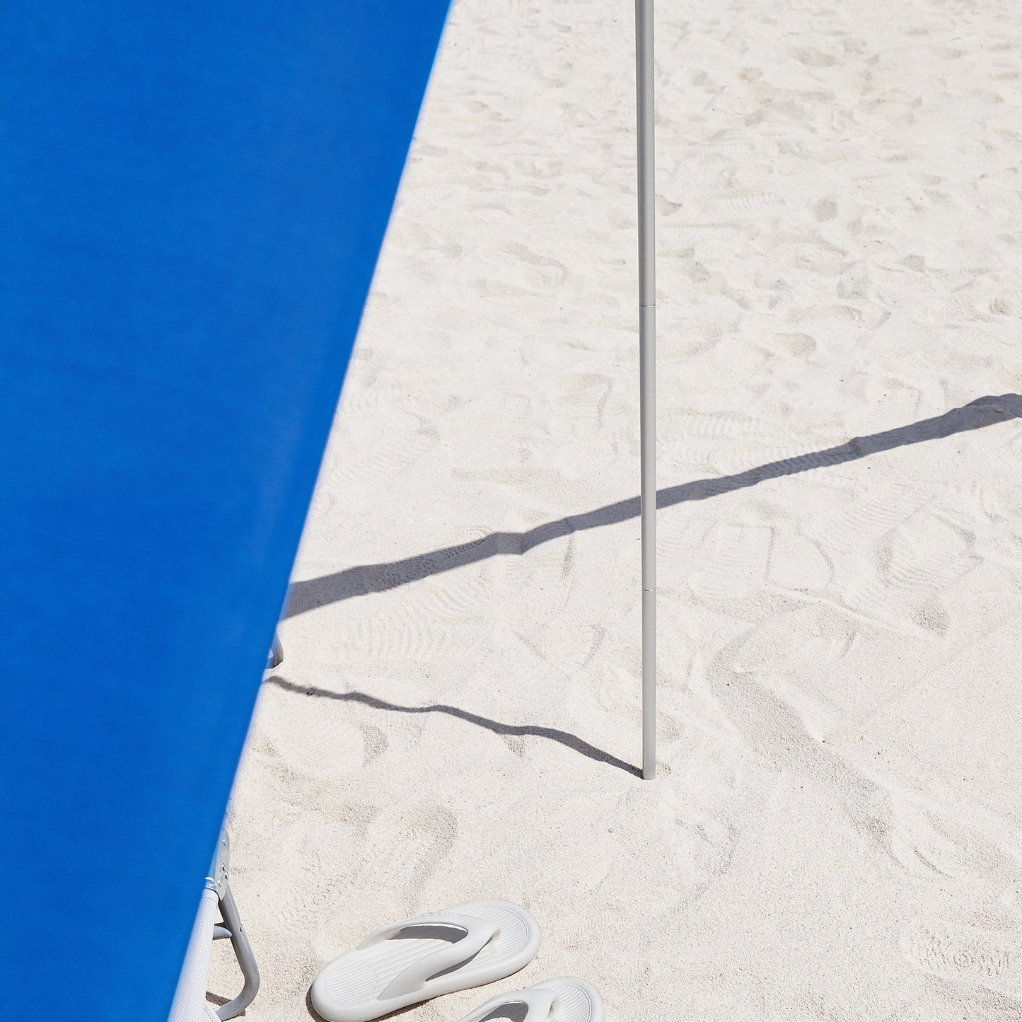 SoBuy OZT01-DB Strandhuisje 300x300x200 cm, koningsblauw, lycra/polyester, draagbare strandtent met palen en draagtas