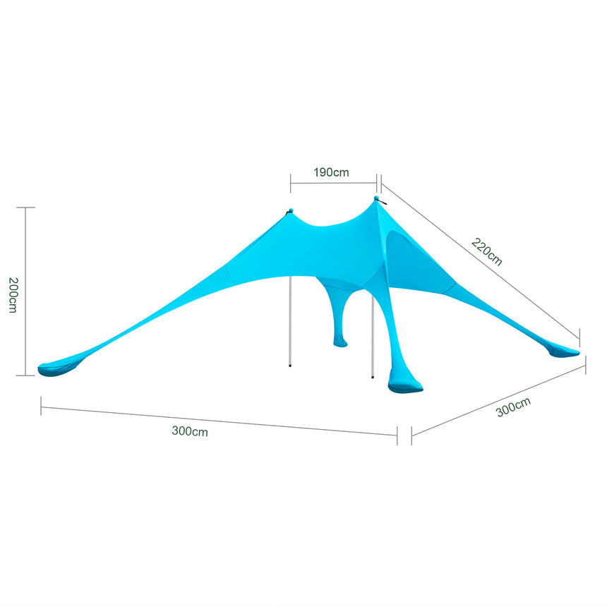 SoBuy OZT01-HB Draagbare Strandtent – Lycra Polyester – Anti-UV UPF 30 – Strandparasol & Strandluifel met Draagtas