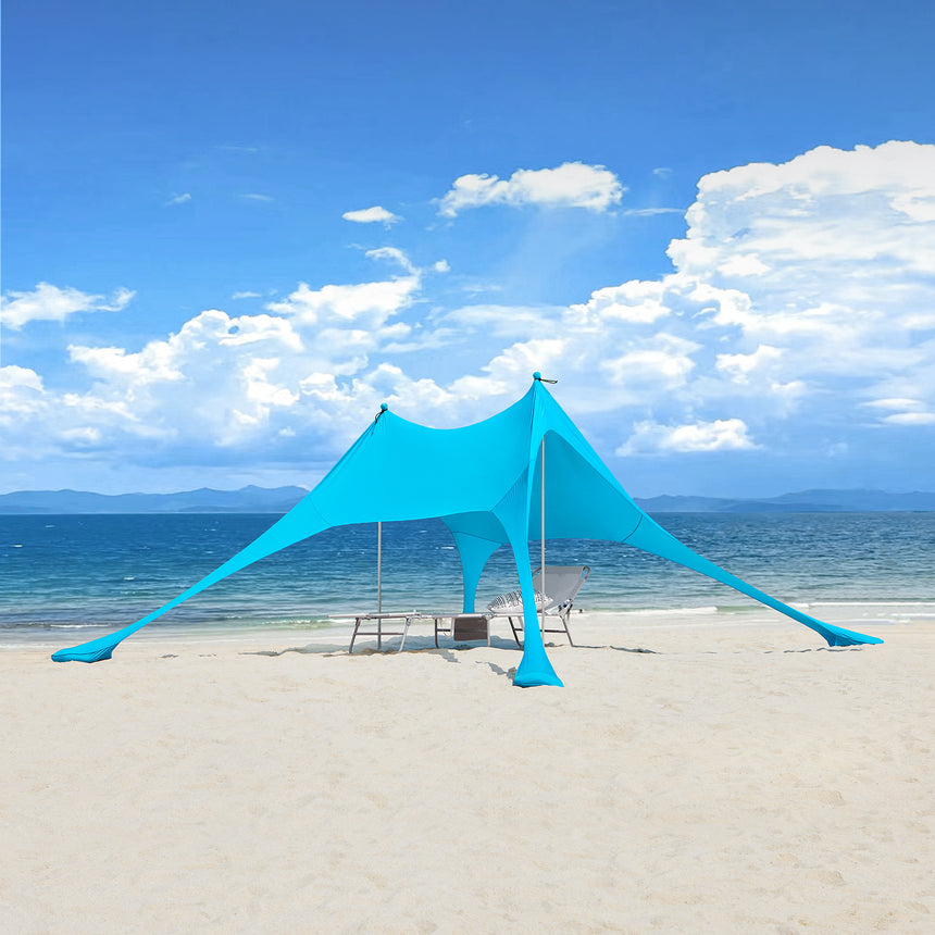 SoBuy OZT01-HB Draagbare Strandtent – Lycra Polyester – Anti-UV UPF 30 – Strandparasol & Strandluifel met Draagtas