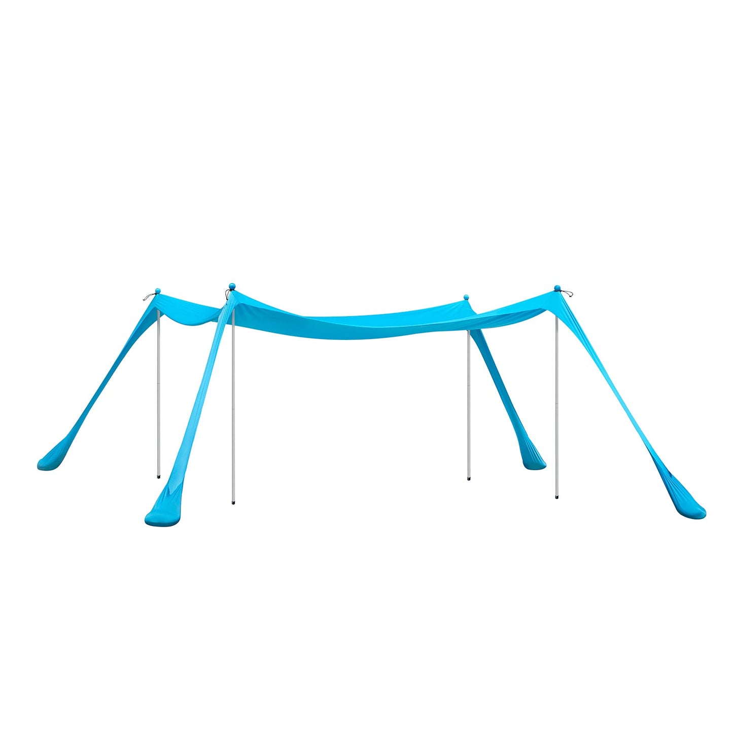 SoBuy Strandtent 400x400x200 cm Turkoois – Lycra Polyester Anti-UV UPF 30 – Draagbare Strandluifel met Draagtas