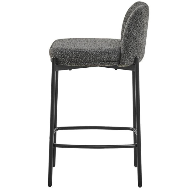 Rousseau Barstoel Ella - Set van 2 - H85 x B37 x D42 cm - Grijs